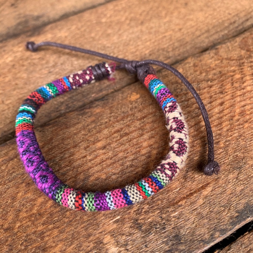 ✨BOHO TRIBAL FABRIC WRAP BRACELET ANKLET